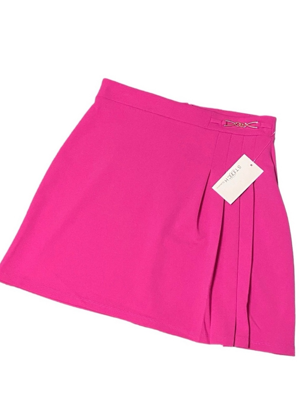 NWT Stitch Collection Fuchsia Pleated Mini Skirt